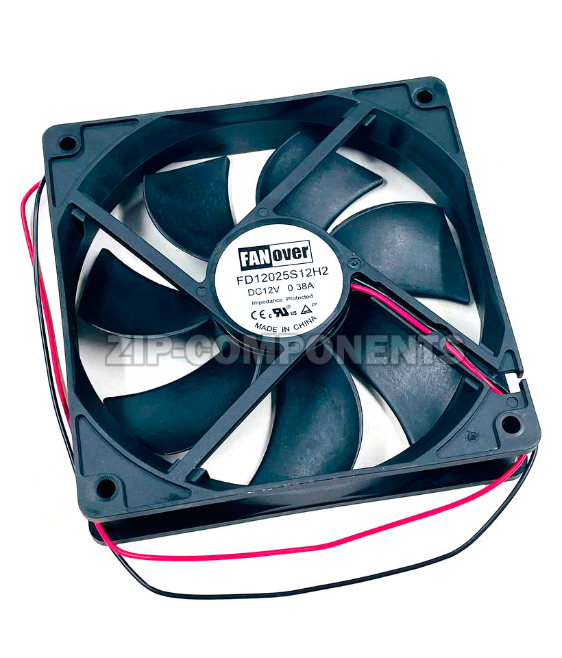 Вентилятор 120x120x25мм 12В 0,38A FD12025S12H2 DC (скольжения) FANOVER