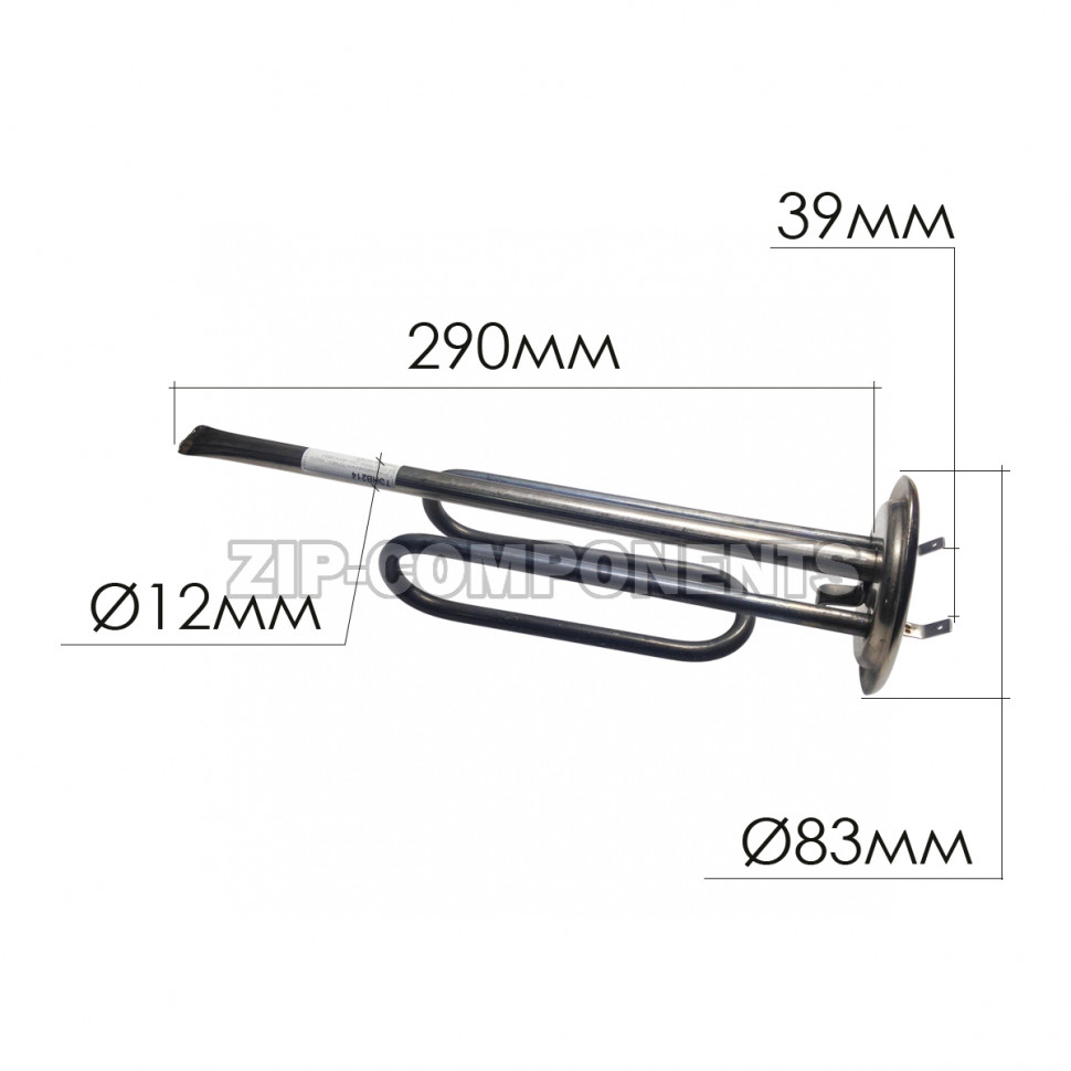 ТЭН водонагревателя 1500W RF-82mm Анод М6 Нержавейка Thermowatt 3170520 аналог ТЕРМЕКС 066079
