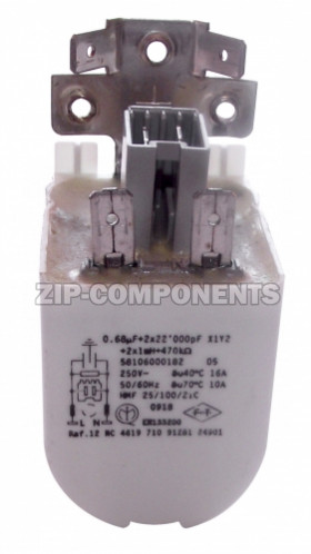 Фильтр сетевой шумоподавляющий СМ Whirlpool 481212118285