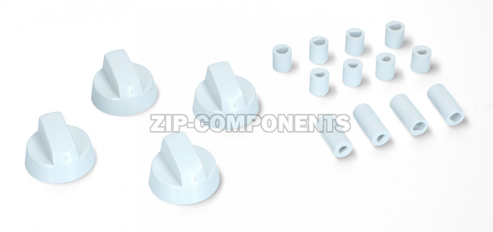 Белая ручка духовки с комплектом редукторов 4ШТ - универсальная