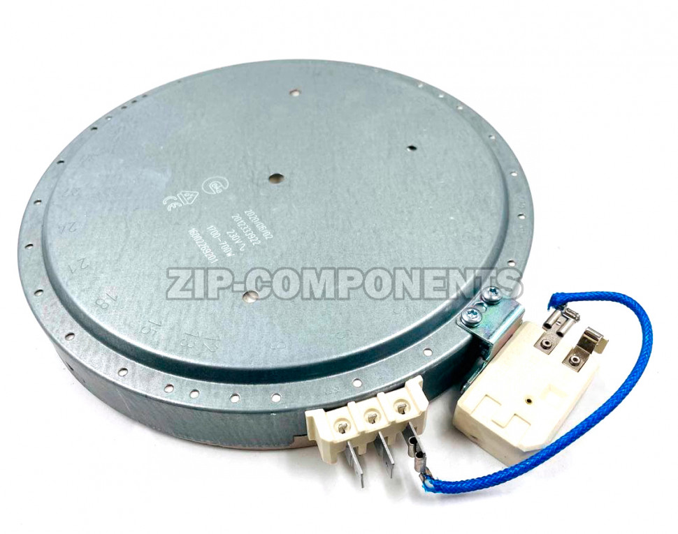 Электрическая конфорка 2-х зонная, 1700/700 Вт, Indesit C00264701