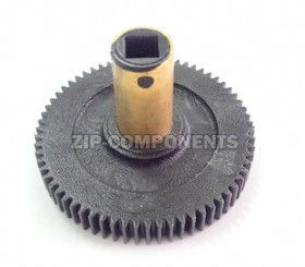 Шестерня для мясорубки Хозяюшка черная D66 металлическая втулка DF74a