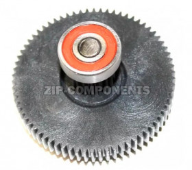 Шестерня для мясорубки Хозяюшка черная D72 с металлической втулкой DF75b