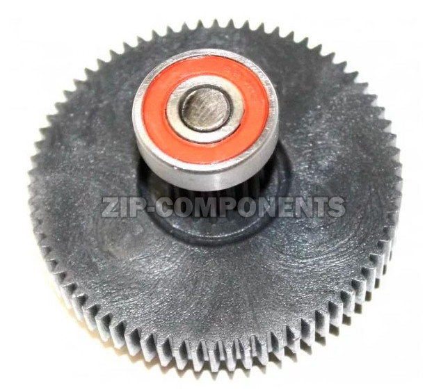 Шестерня для мясорубки Хозяюшка черная D72 с металлической втулкой DF75b