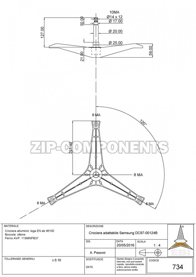Крестовина барабана стиральной машины Samsung DC97-00124B DC97-00124F