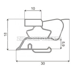 Уплотнитель холодильника 520x1020мм профиль СТ