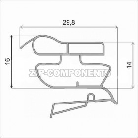 Уплотнитель холодильника 580x960мм Профиль ИН