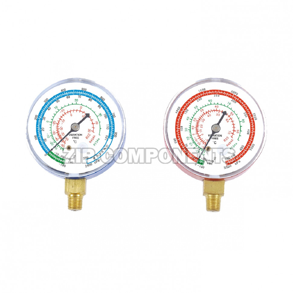 Механический манометр низкого давления (68мм, R22,R134,R407,R410) DSZH WK-6808L