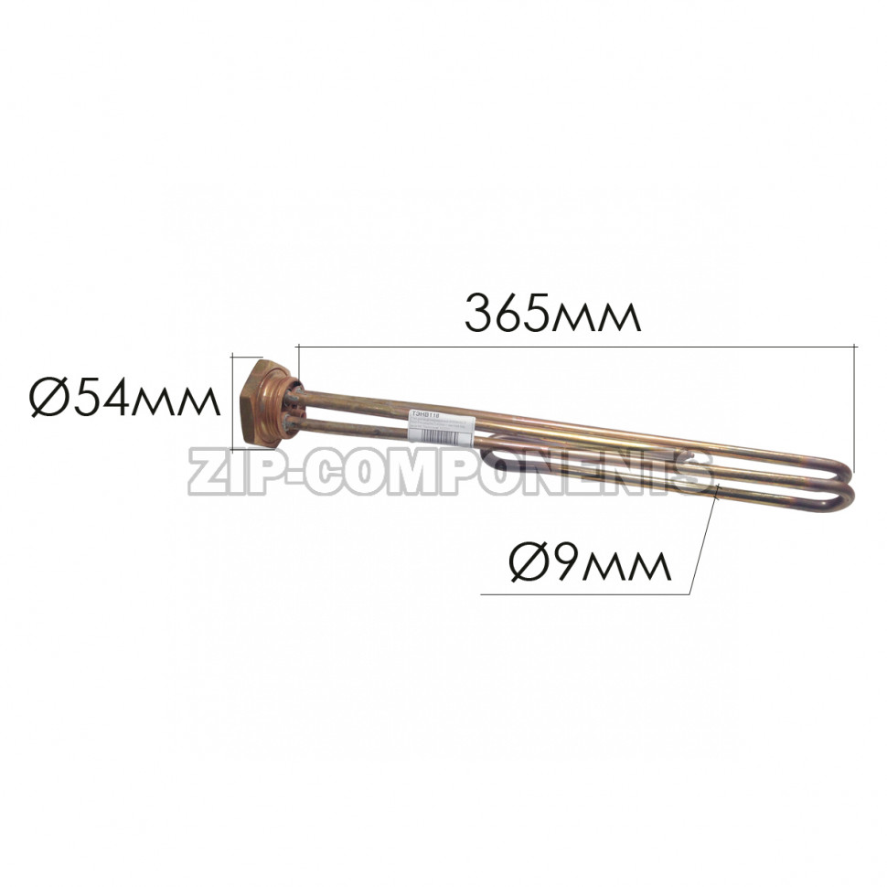 ТЭН для водонагревателя 4000W RCT TW3 PA резьба D-42mm с местом под анод М6 Thermowatt 182311