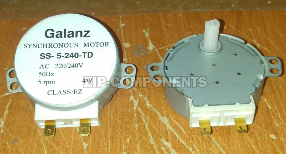 Мотор вращения поддона СВЧ Galanz 220/240V, 5RPM 4W H=12mm пластиковый шток